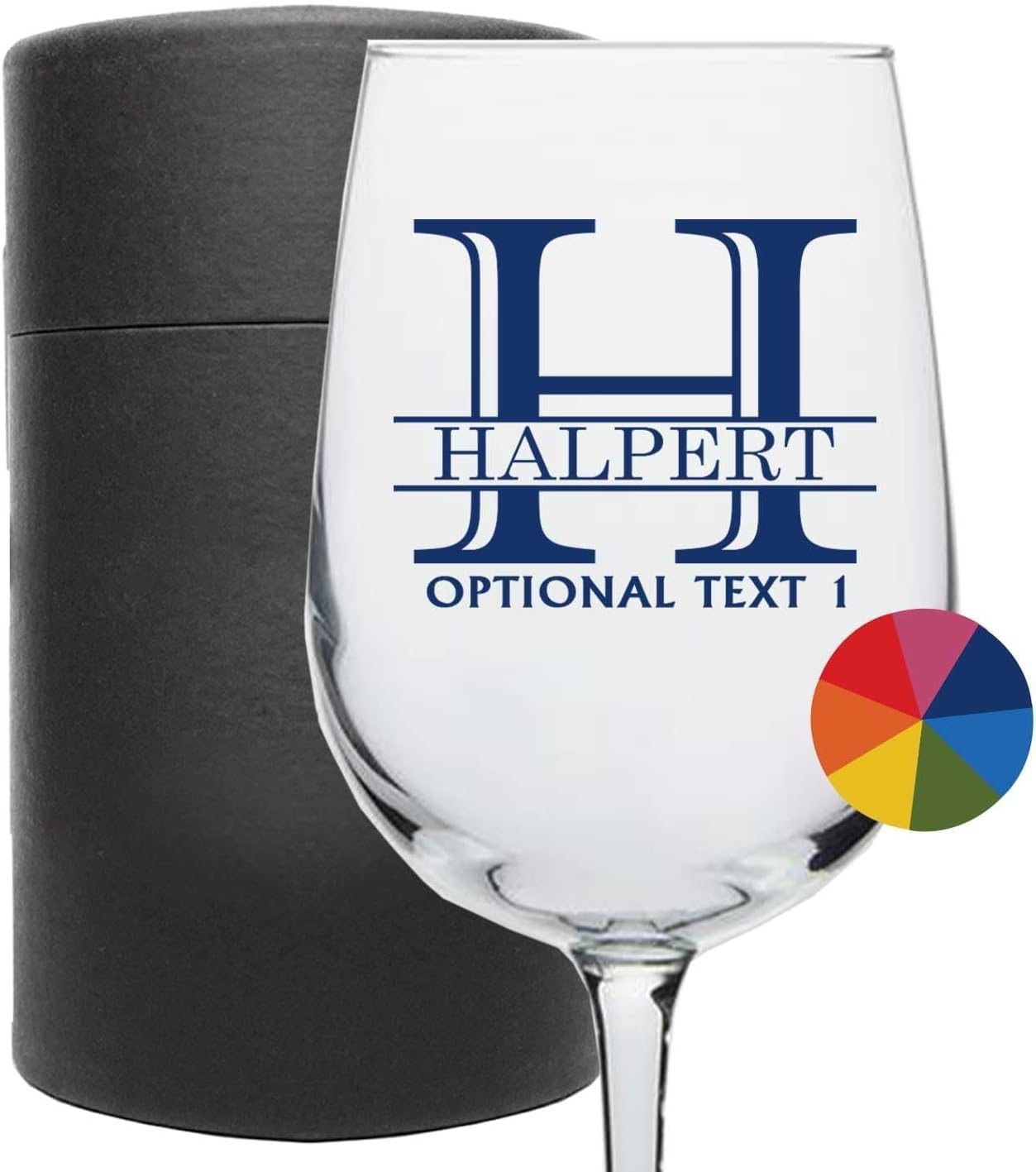 Personalized Halpert Printed Stemmed Wine Glass 16oz