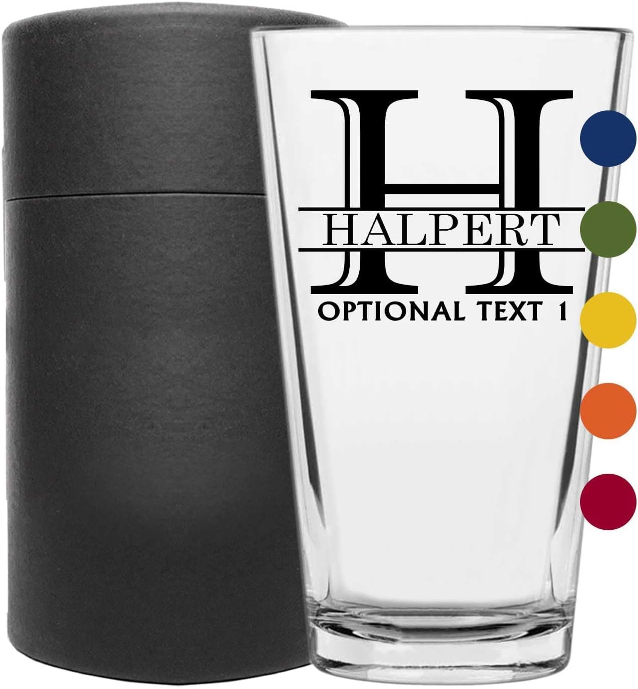 Personalized Halpert Printed Pint Glass 16oz