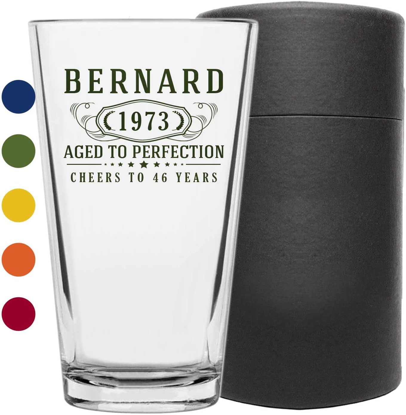 Personalized Printed Bernard Pint Glass 16oz