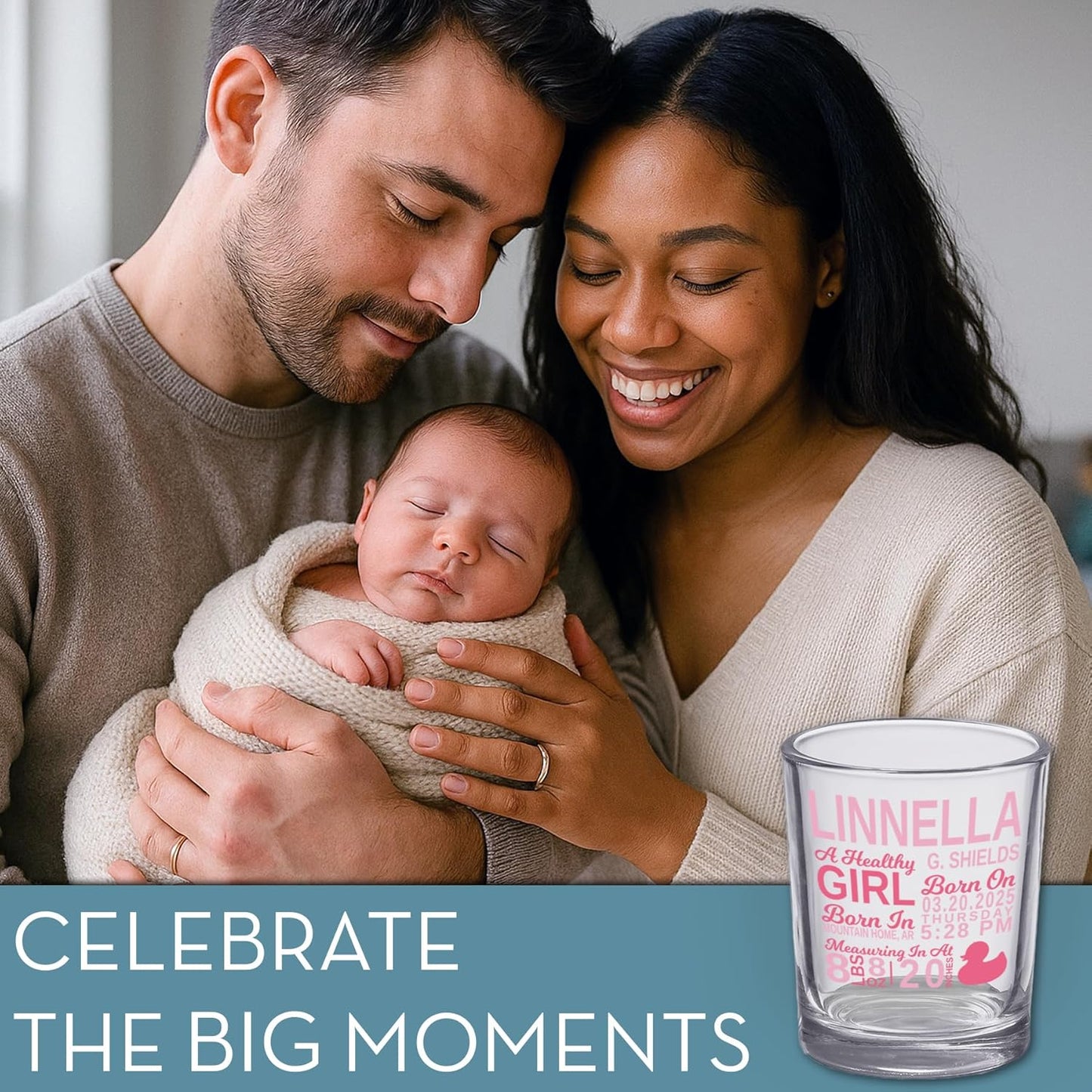 Personalized Photo Printed Shot Glass 2.5oz