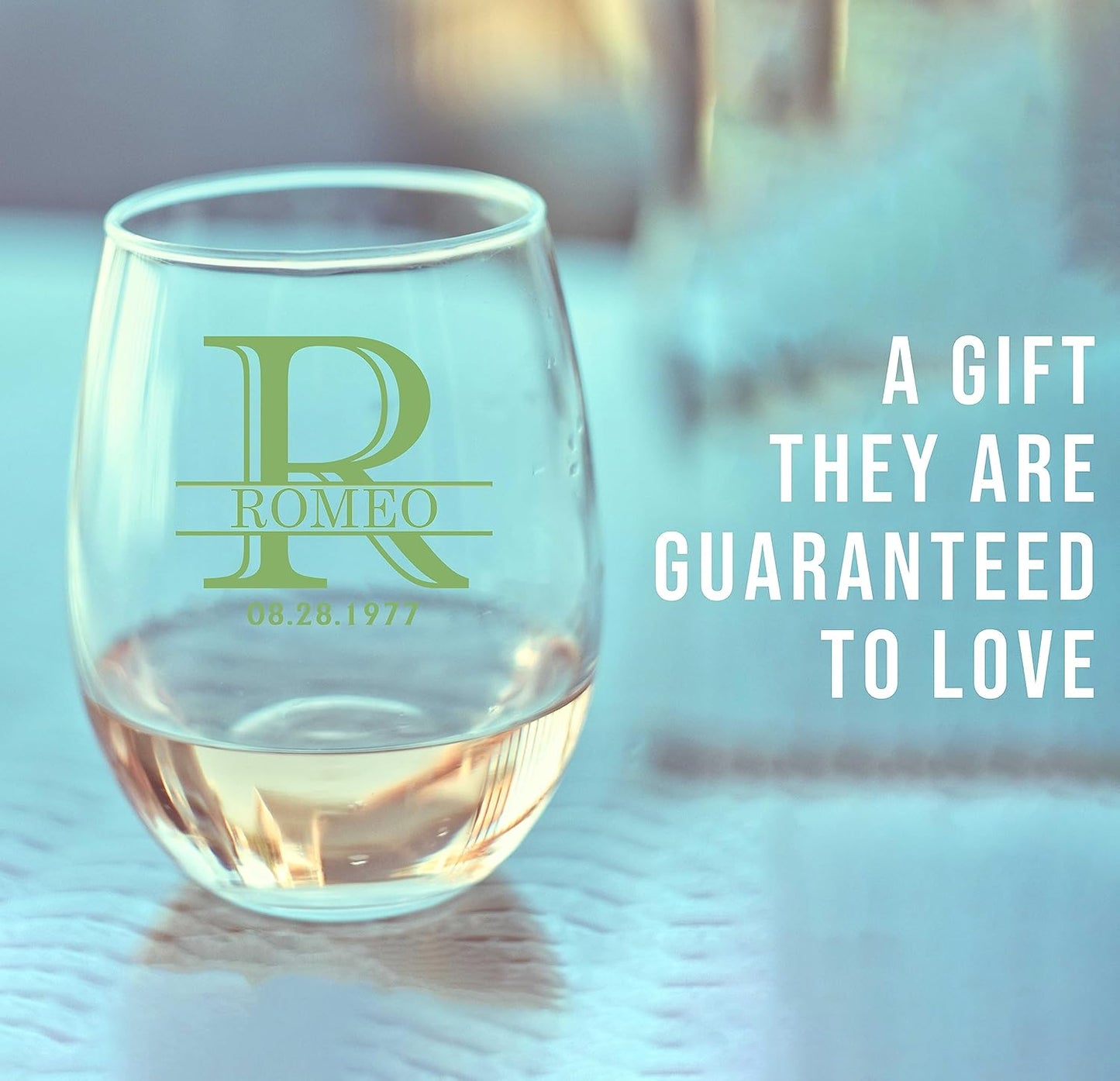 Personalized Halpert Printed Stemless Wine Glass 17oz