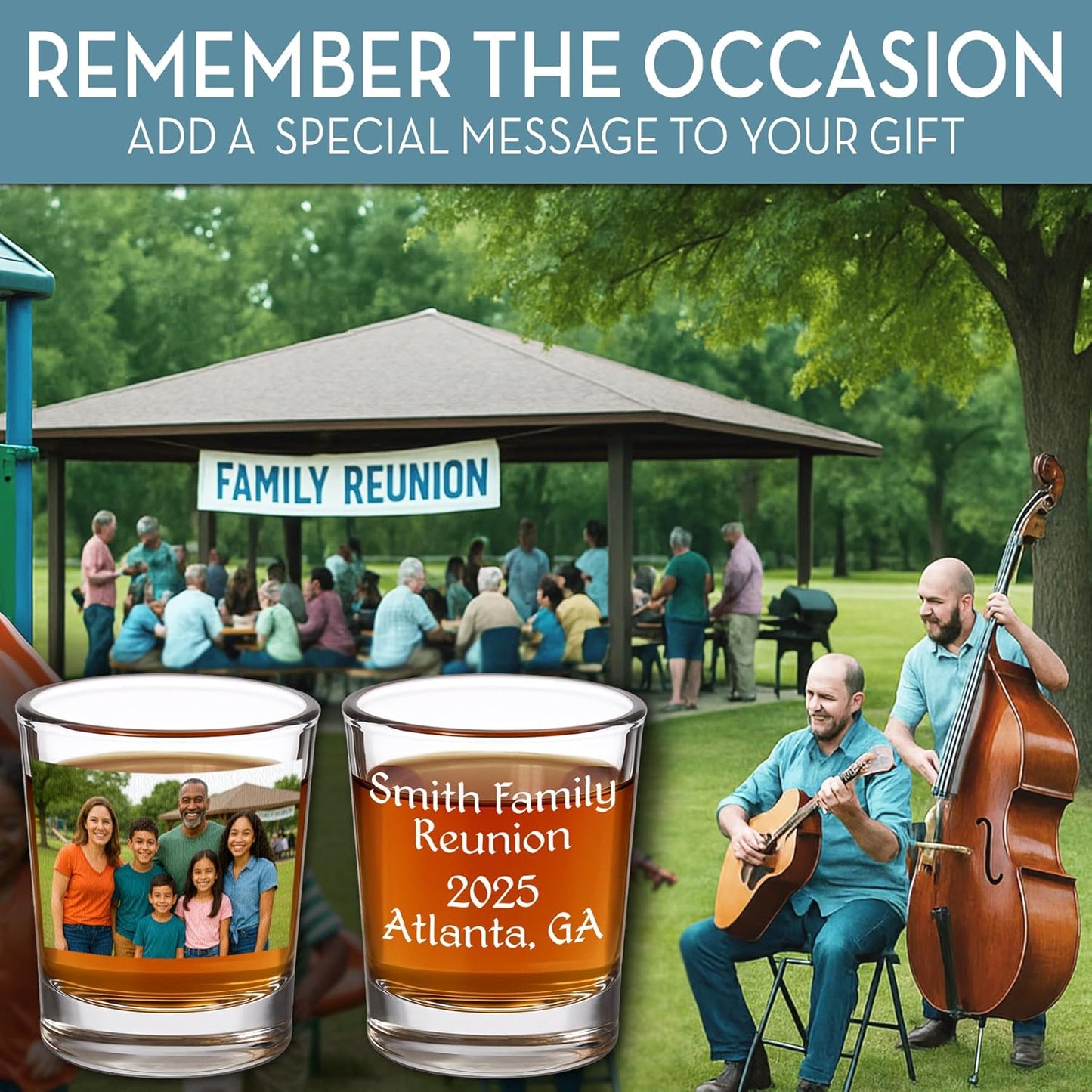 Personalized Photo Printed Shot Glass 2.5oz