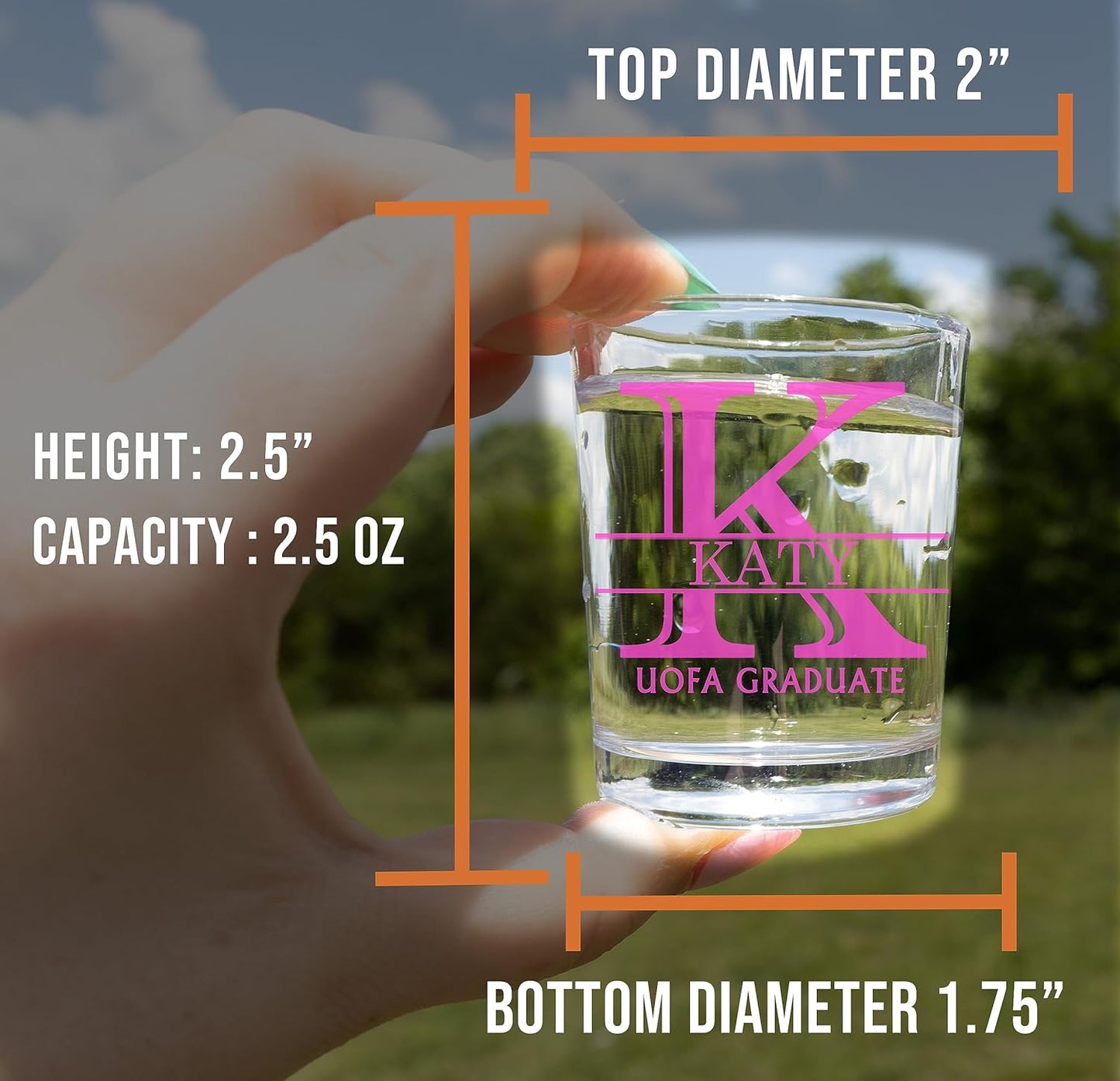 Personalized Printed Halpert Shot Glass 2.5oz