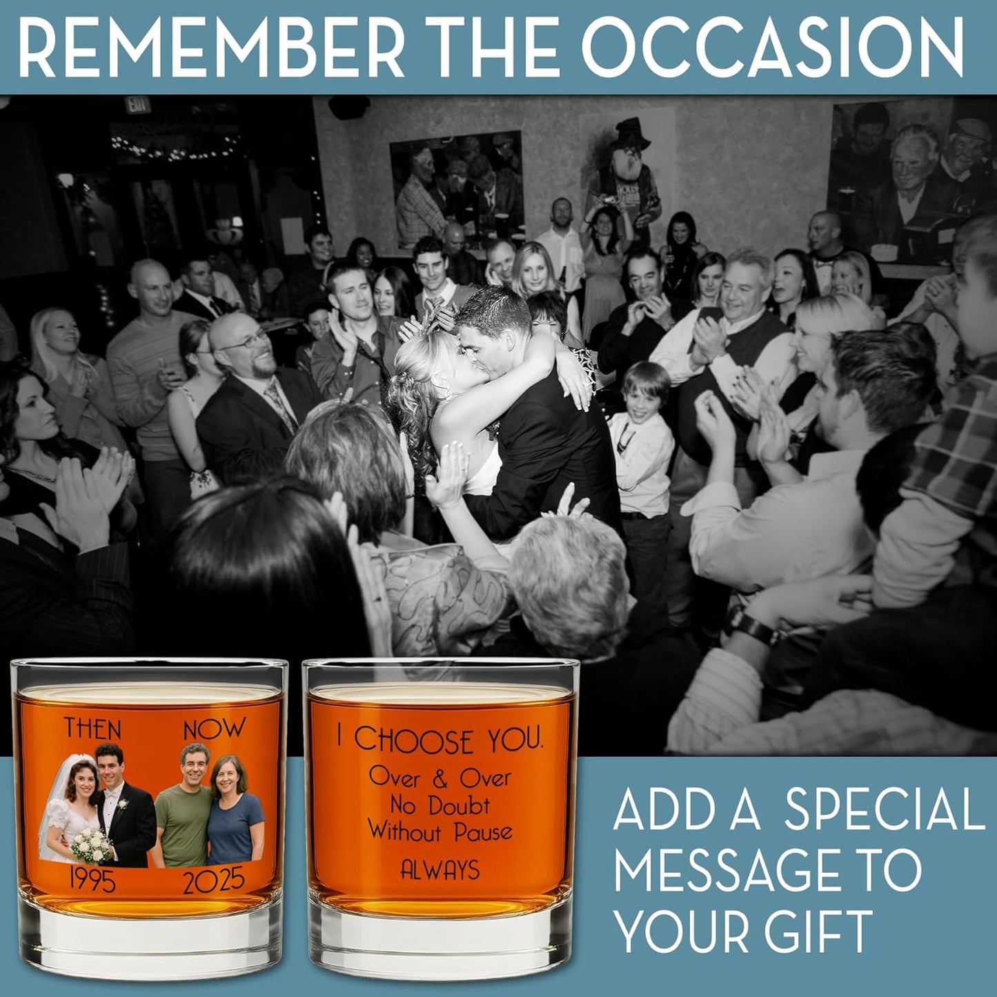 Photo Personalized Printed Whiskey Glass 11oz