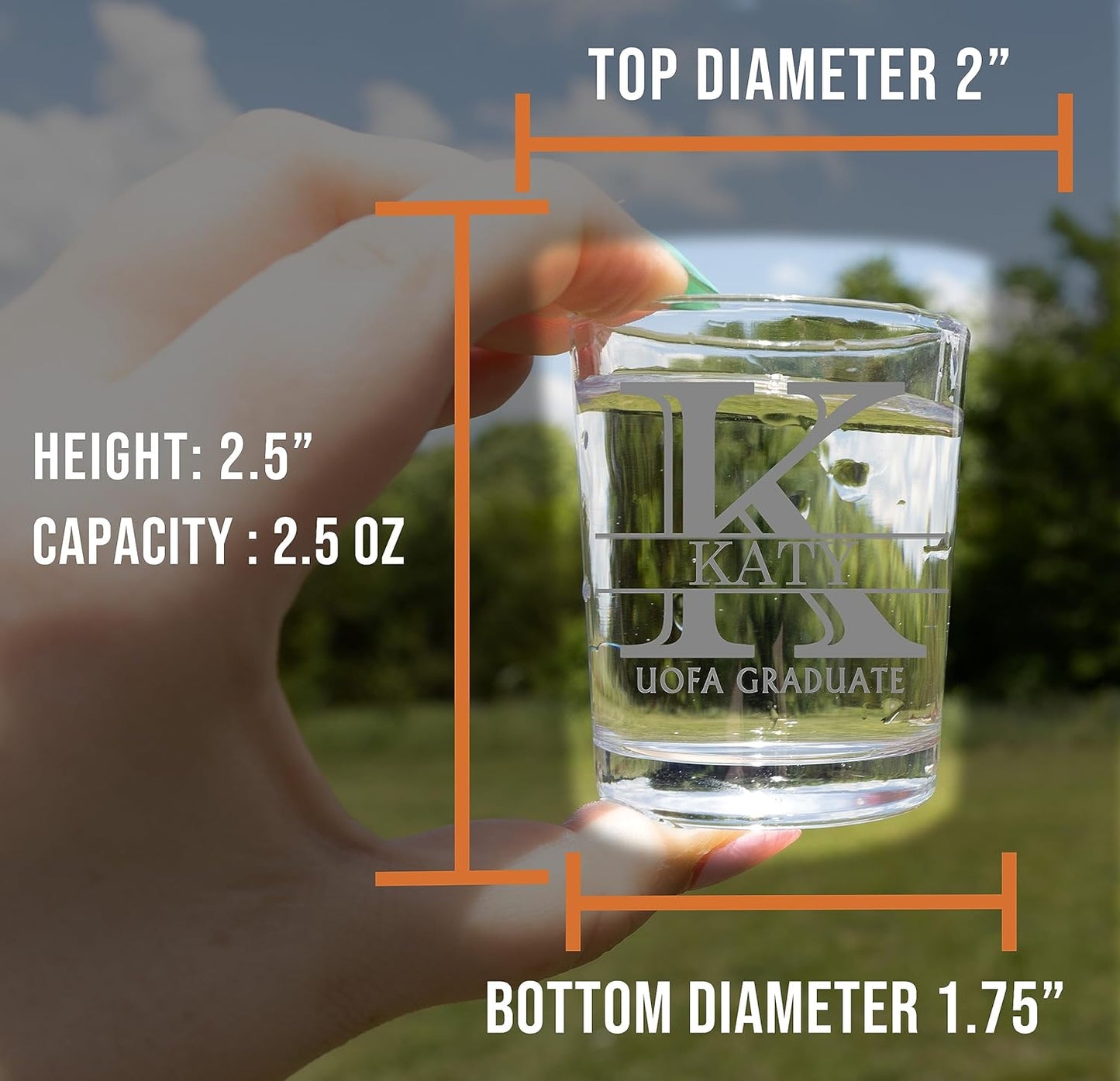 Personalized Etched Halpert Shot Glass 2.5oz