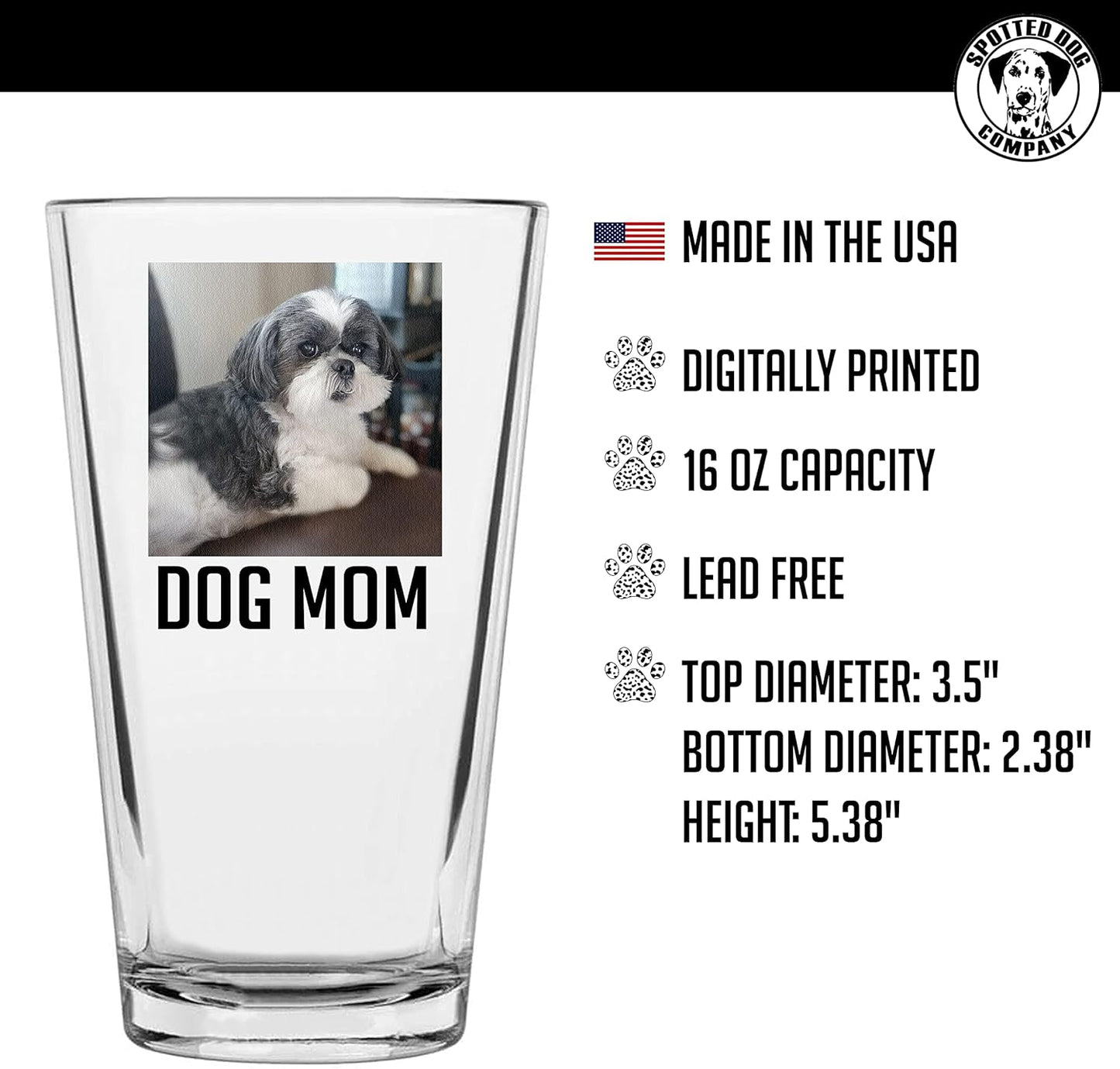 Photo Printed Pint Glass 16oz