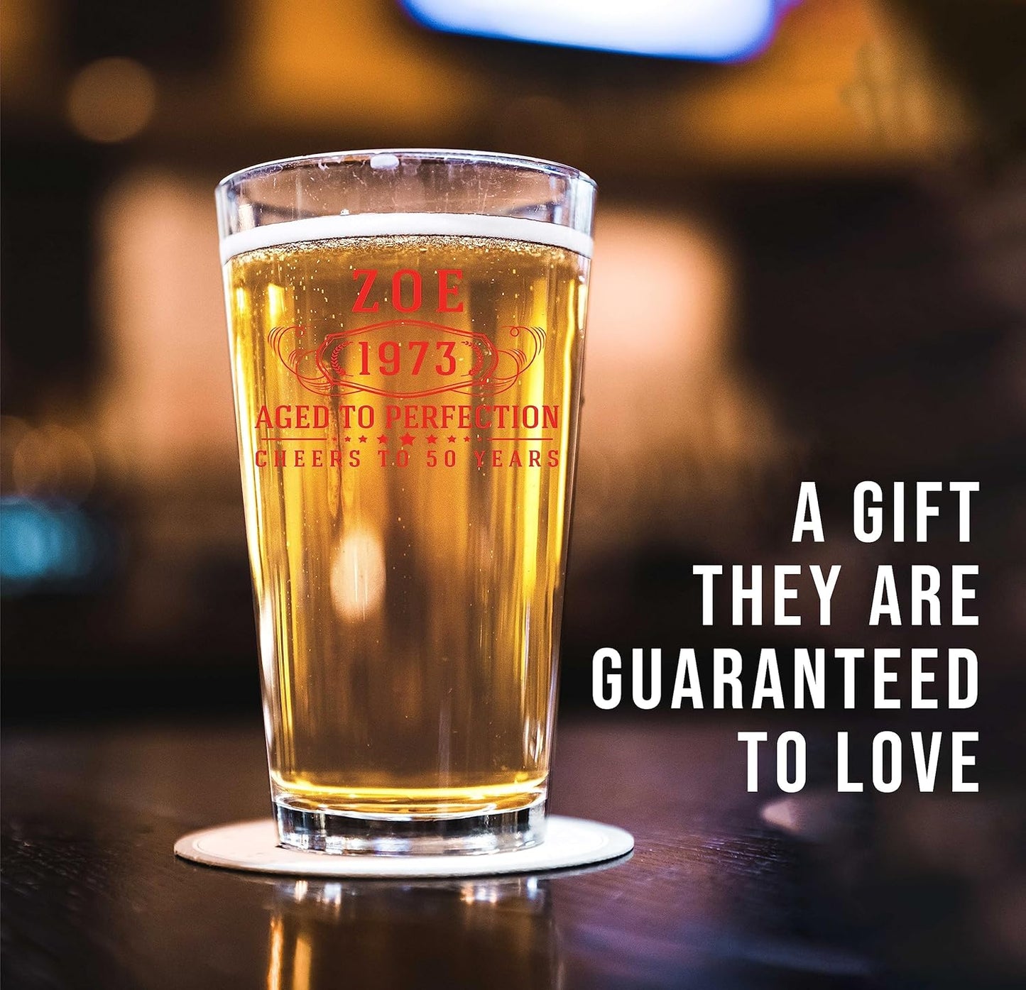 Personalized Printed Bernard Pint Glass 16oz