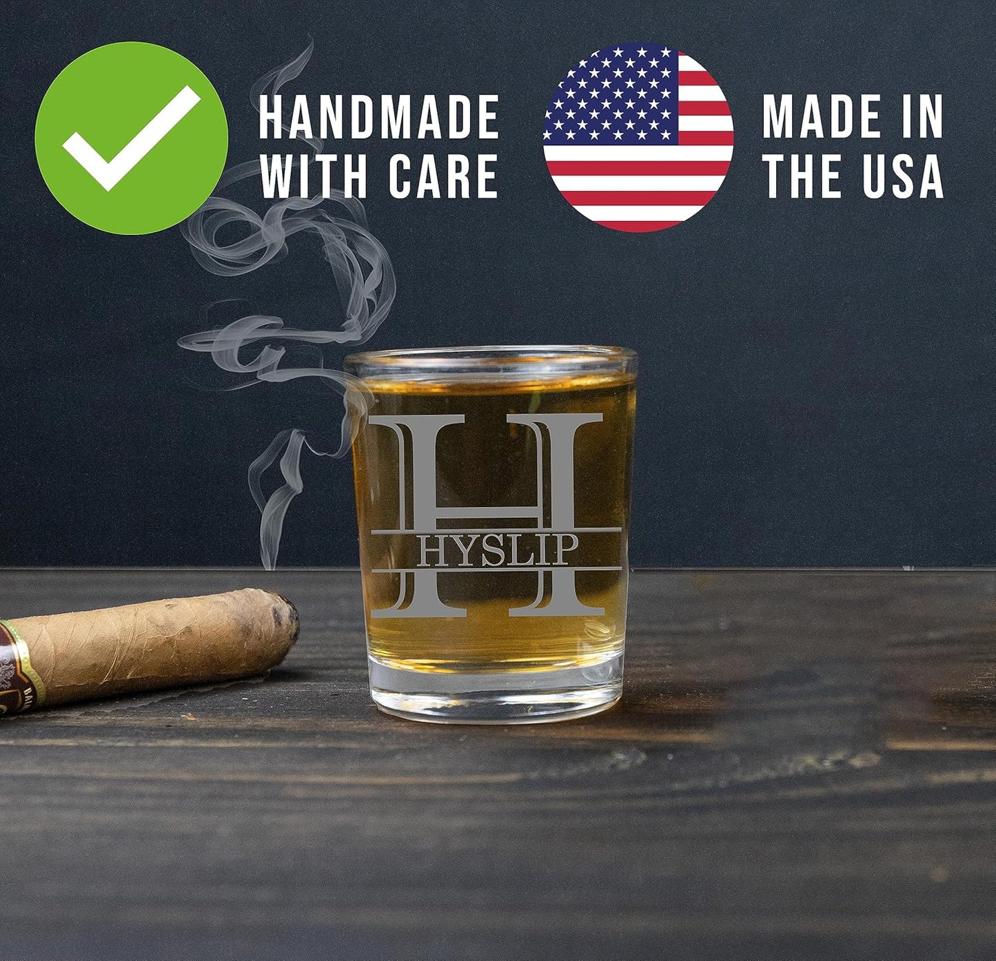 Personalized Etched Halpert Shot Glass 2.5oz
