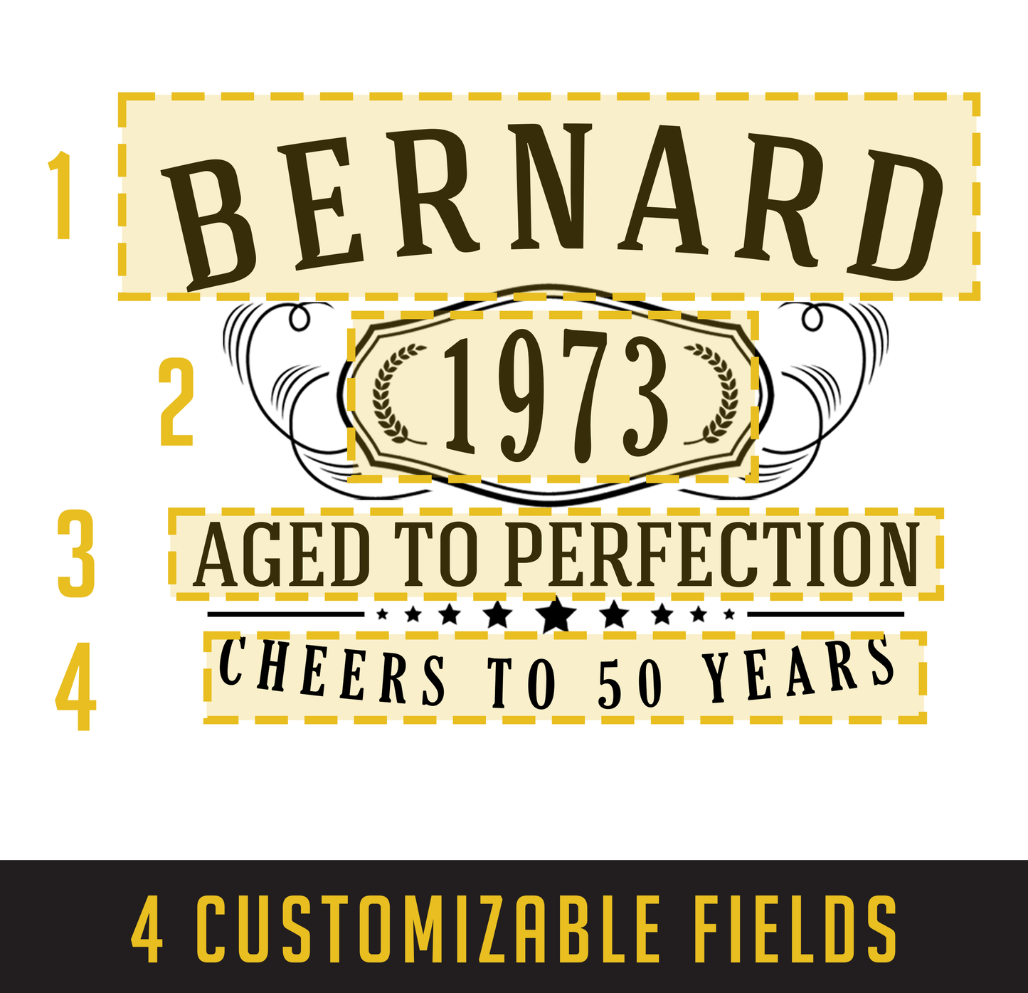 Bernard Personalized Etched Stemless Glass 17oz