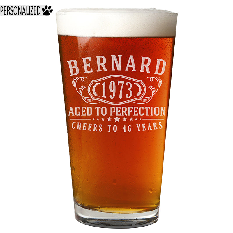 Bernard Personalized Etched Pint Glass 16oz
