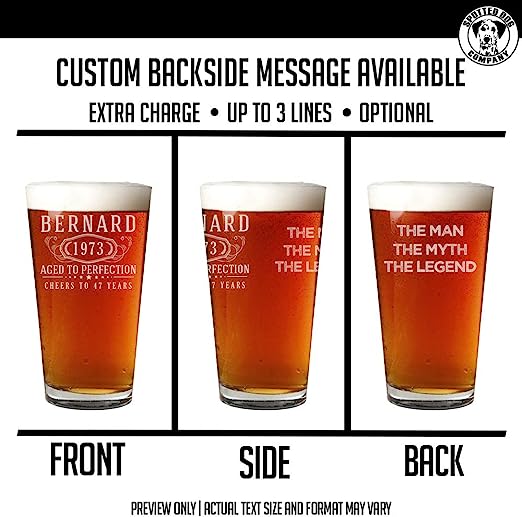 Bernard Personalized Etched Pint Glass 16oz