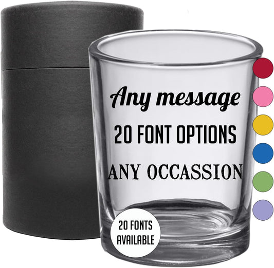 Personalized Your Custom Text Printed Shot Glass 2.5oz