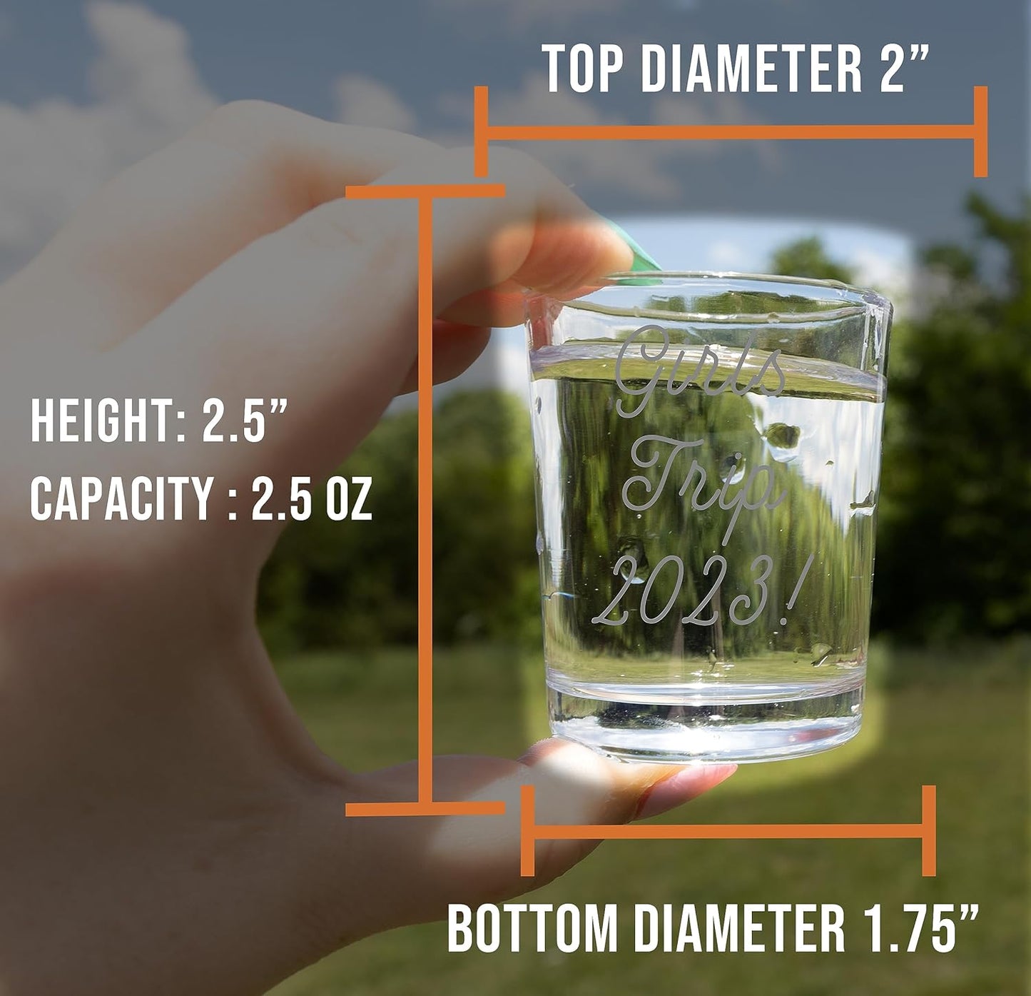 Personalized Your Custom Text Etched Shot Glass 2.5oz