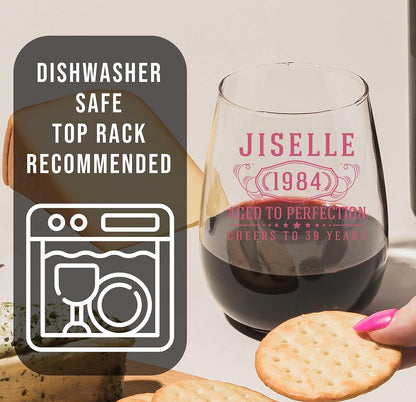 Personalized Bernard Printed Stemless Wine Glass 17oz