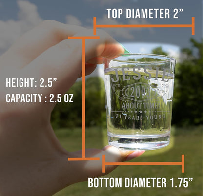 Personalized Etched Bernard Shot Glass 2.5oz
