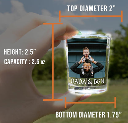 Personalized Photo Printed Shot Glass 2.5oz