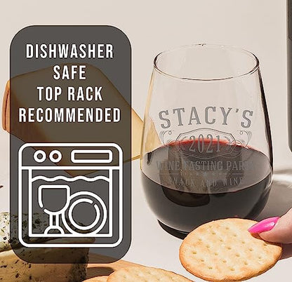 Bernard Personalized Etched Stemless Glass 17oz