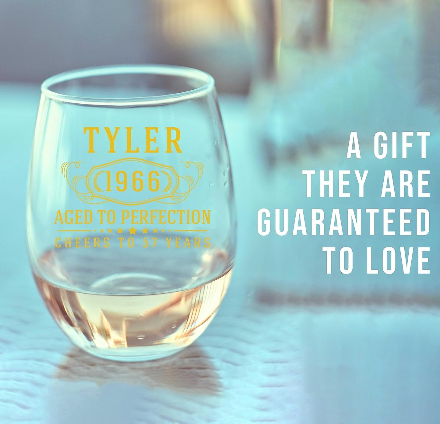 Personalized Bernard Printed Stemless Wine Glass 17oz
