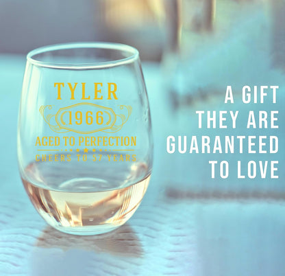 Personalized Bernard Printed Stemless Wine Glass 17oz