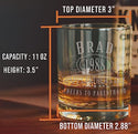 Bernard Personalized Etched Whiskey Rocks Glass 11oz