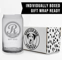 Bratton Personalized Etched Monogram Beer Soda Can Glass 16oz