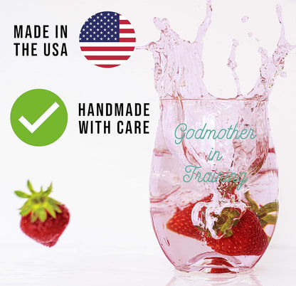 Personalized Your Custom Text Printed Stemless Wine Glass 17oz