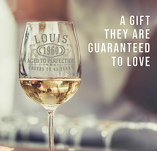 Bernard Personalized Etched Stemmed Wine Glass 16oz