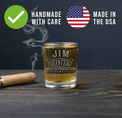 Personalized Etched Bernard Shot Glass 2.5oz