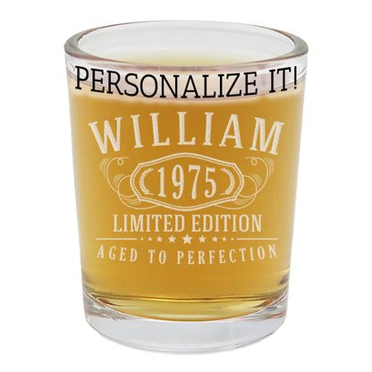 Personalized Etched Bernard Shot Glass 2.5oz