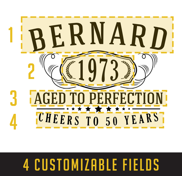 Bernard Personalized Etched Glass Beer Mug 16oz