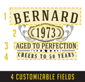 Bernard Personalized Etched Pint Glass 16oz