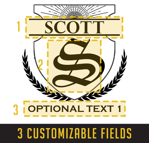Scott Personalized Etched Monogram Pint Glass 16oz