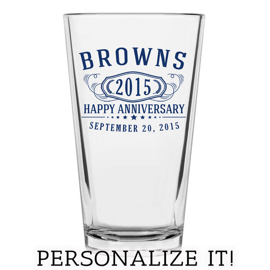 Personalized Printed Bernard Pint Glass 16oz