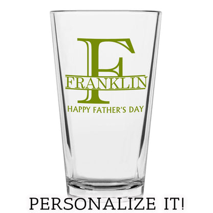 Personalized Halpert Printed Pint Glass 16oz