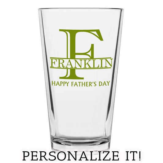 Personalized Halpert Printed Pint Glass 16oz