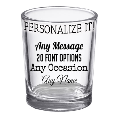 Personalized Your Custom Text Printed Shot Glass 2.5oz