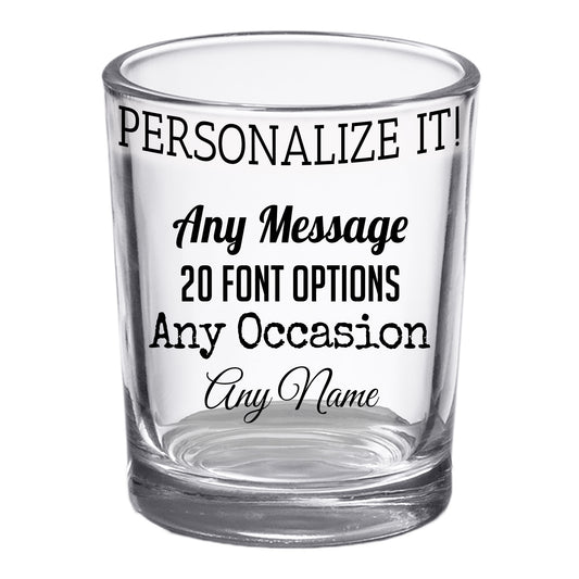 Personalized Your Custom Text Printed Shot Glass 2.5oz