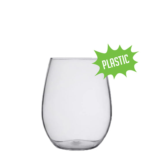 PLASTIC Stemless Wine Glass