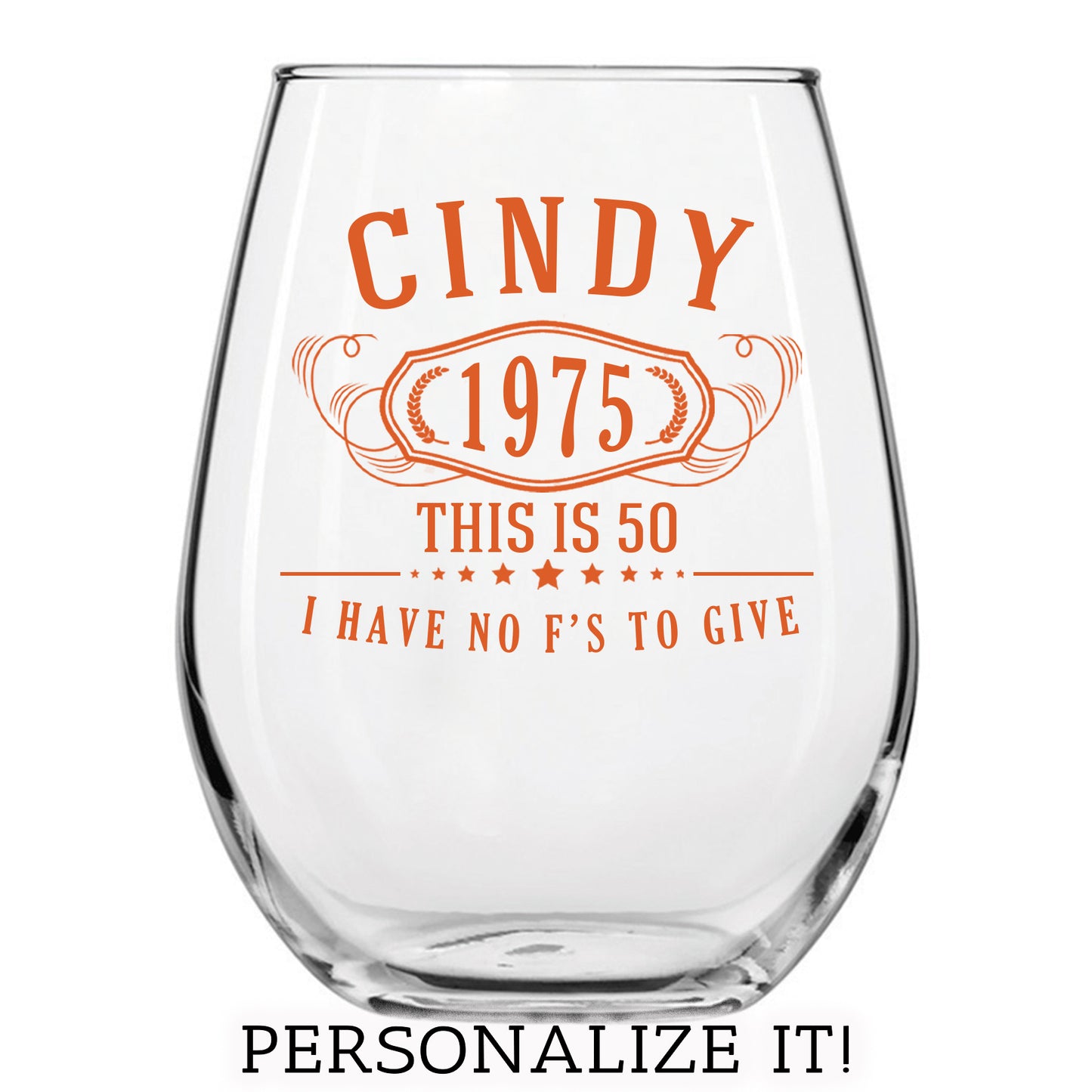 Personalized Bernard Printed Stemless Wine Glass 17oz