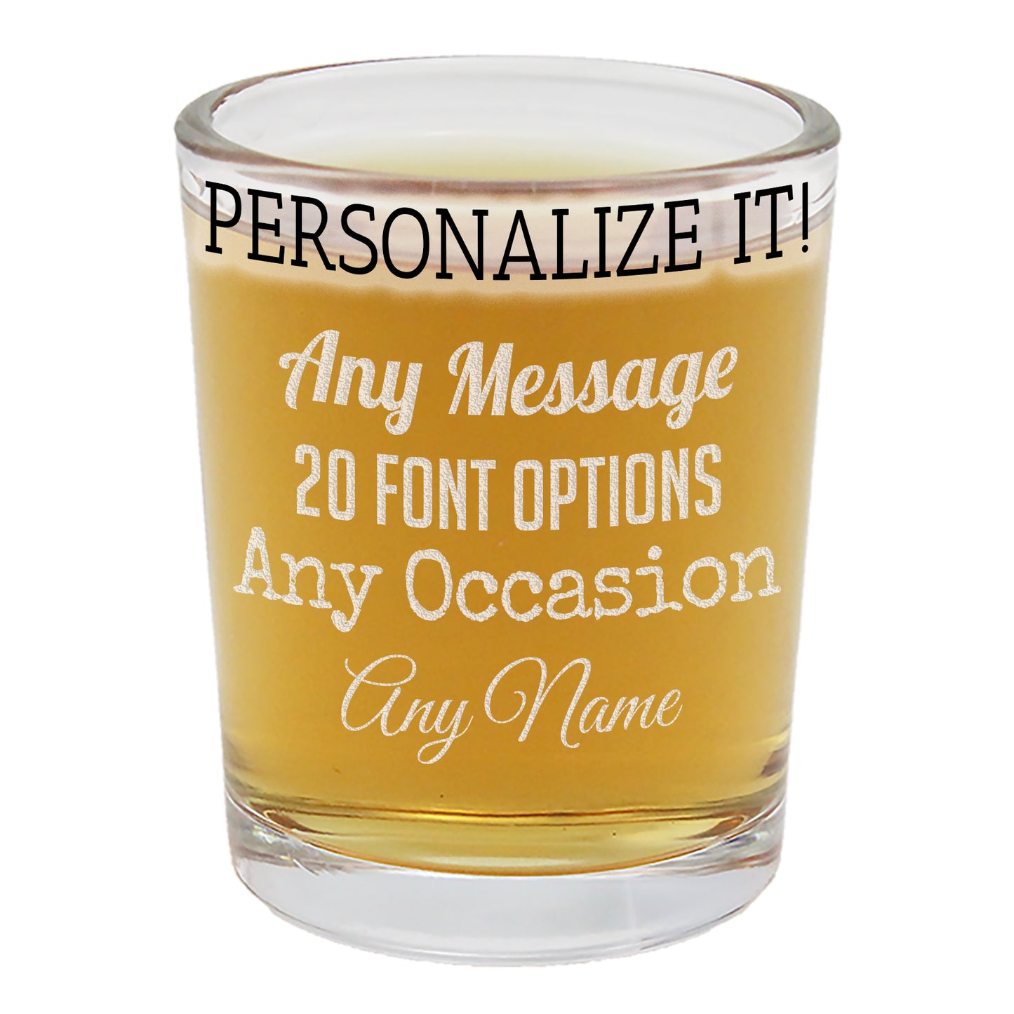 Personalized Your Custom Text Etched Shot Glass 2.5oz