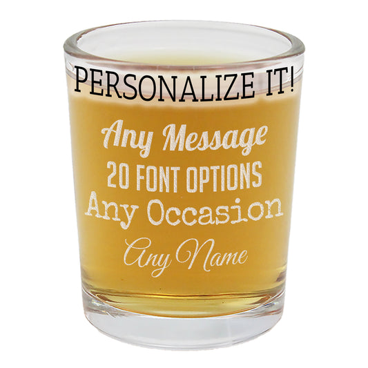 Personalized Your Custom Text Etched Shot Glass 2.5oz
