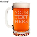 Personalized Custom Text Etched Beer Mug 16oz