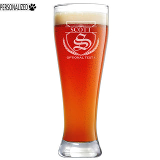Scott Personalized Etched Pilsner Beer Glass 23oz
