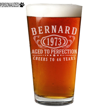 Bernard Personalized Etched Pint Glass 16oz