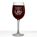 Scott Personalized Etched Monogram Stemmed Wine Glass 16oz