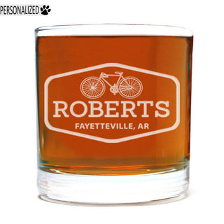 Roberts Personalized Etched Whiskey Rocks Glass 11oz